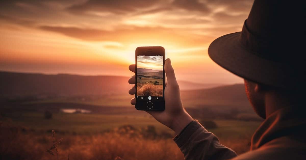 Man holding iPhone